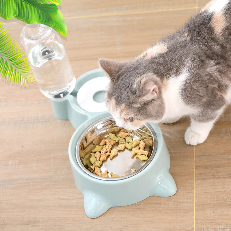 Plato Para Mascotas Con Dispensador Agua